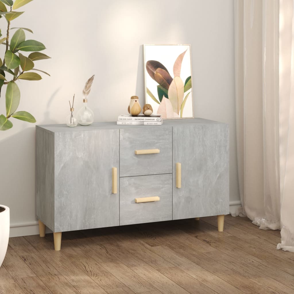 Credenza Grigio Cemento 100x36x60 cm in Legno Multistrato cod mxl 21107