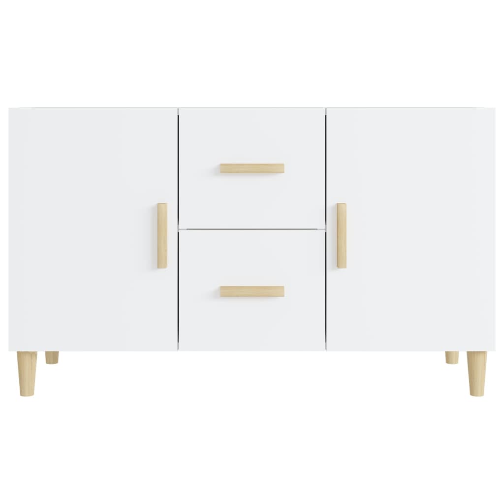 Credenza Bianco Lucido 100x36x60 cm in Legno Multistrato 812516