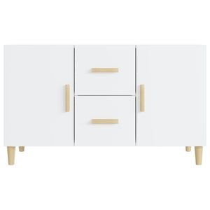 Credenza Bianco Lucido 100x36x60 cm in Legno Multistrato 812516