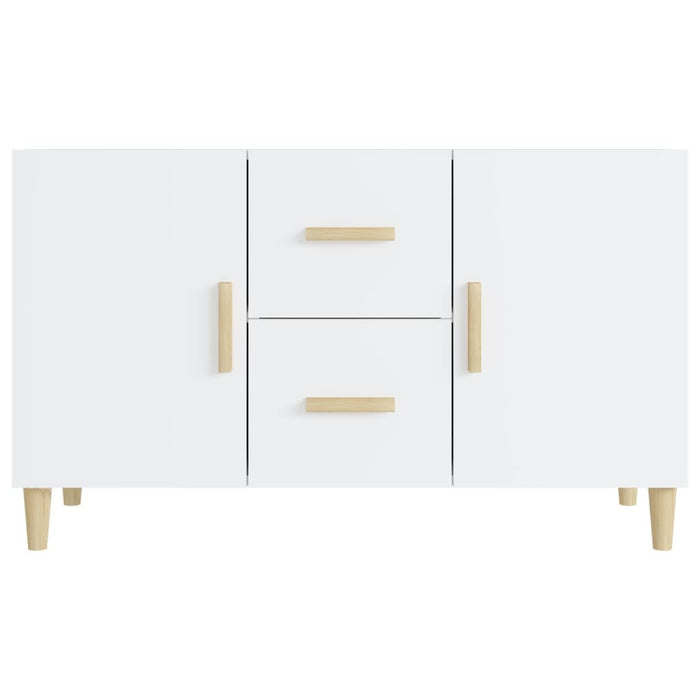 Credenza Bianco Lucido 100x36x60 cm in Legno Multistrato 812516