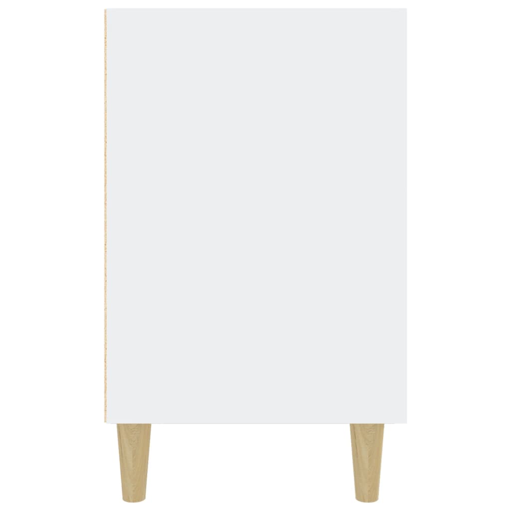 Credenza Bianco Lucido 100x36x60 cm in Legno Multistrato 812516