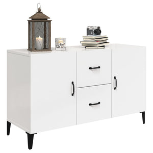 Credenza 100x36x60 cm in Legno Multistrato Bianco Lucido cod mxl 13264