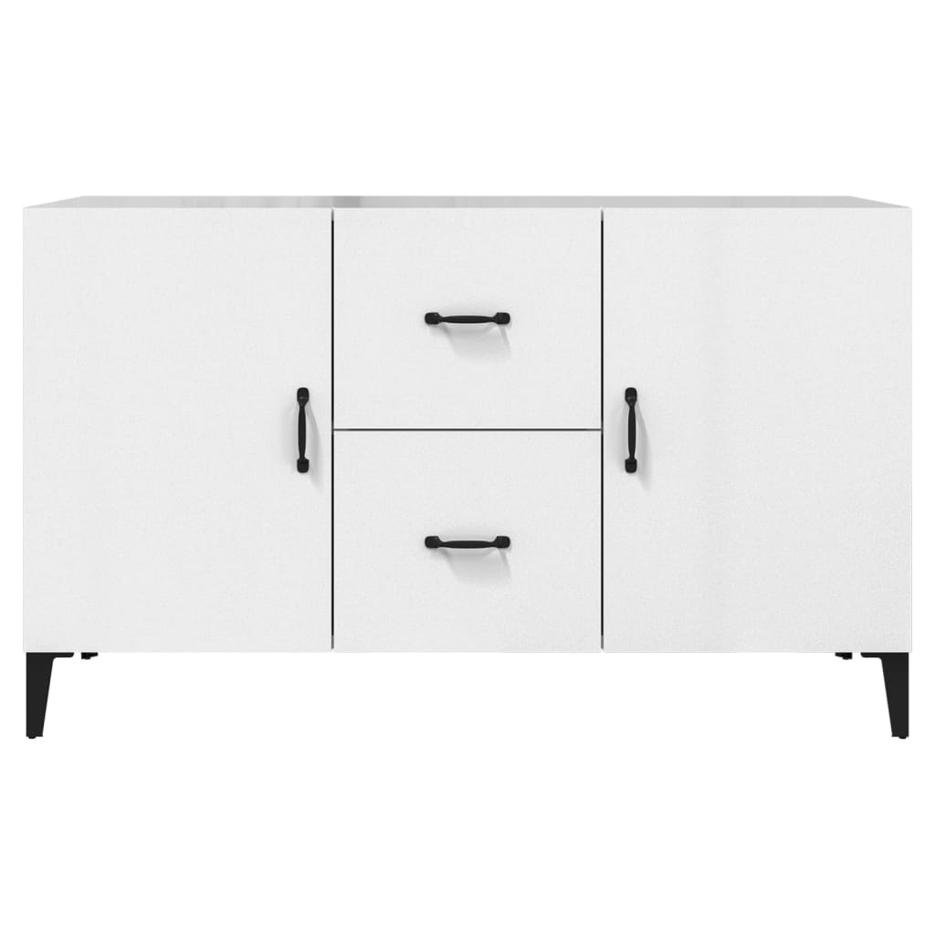 Credenza 100x36x60 cm in Legno Multistrato Bianco Lucido cod mxl 13264