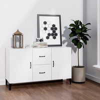 Credenza 100x36x60 cm in Legno Multistrato Bianco Lucido cod mxl 13264