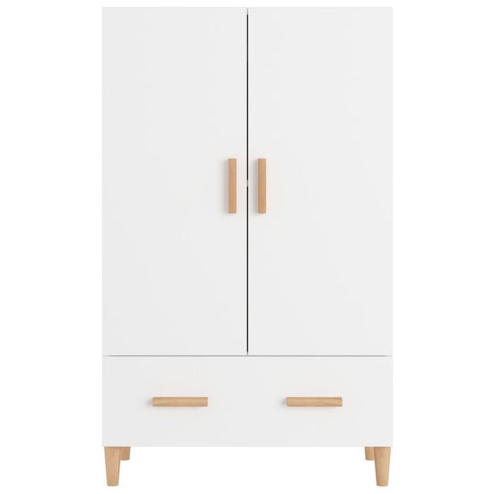 Credenza Bianco Lucido 70x31x115 cm in Legno Multistrato 812534