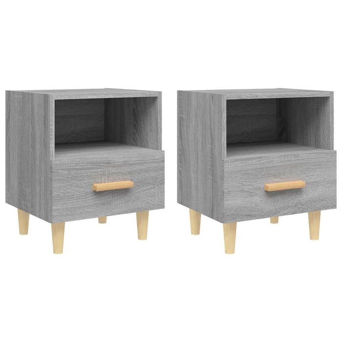 Comodini 2 pz Grigio Sonoma 40x35x47 cm 817300