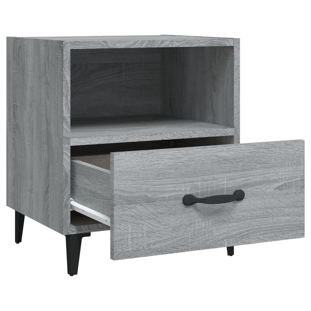 Comodino Grigio Sonoma in Legno Multistrato cod mxl 30425