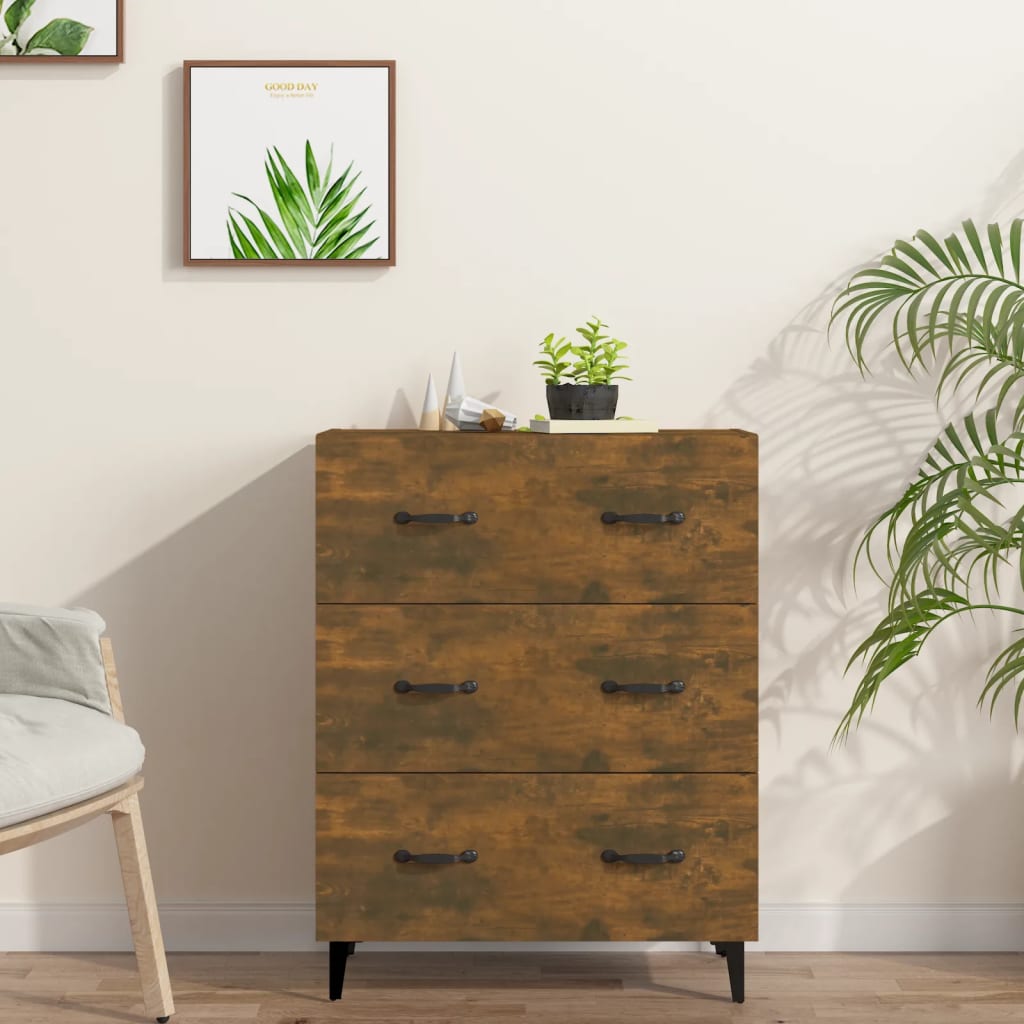 Credenza Rovere Fumo 69,5x34x90 cm in Legno Multistrato cod mxl 5769