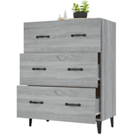 Credenza Grigio Sonoma 69,5x34x90 cm in Legno Multistrato cod mxl 11529