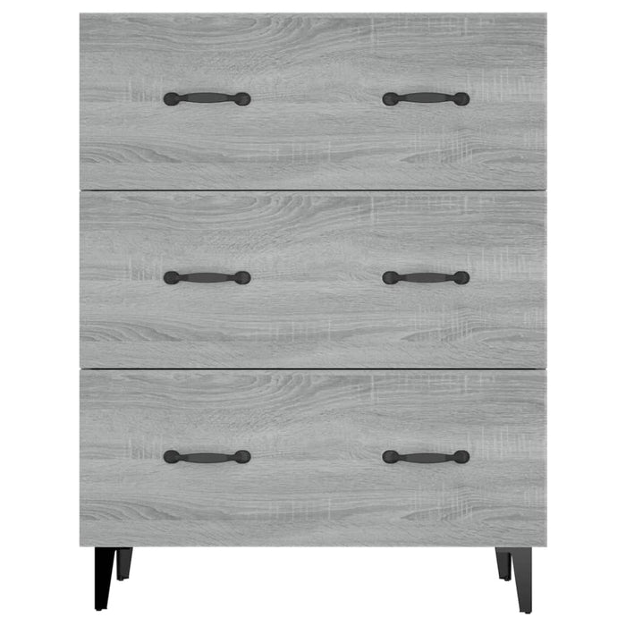 Credenza Grigio Sonoma 69,5x34x90 cm in Legno Multistrato cod mxl 11529