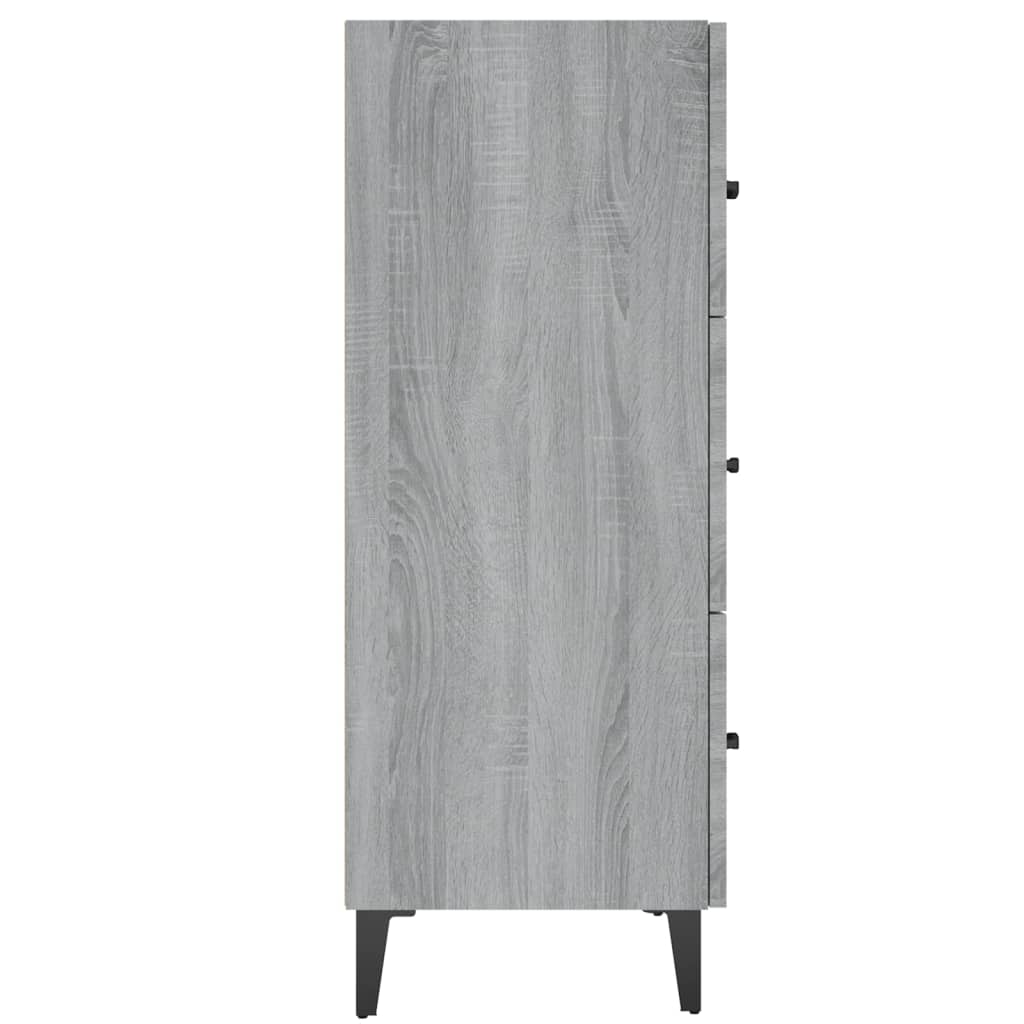 Credenza Grigio Sonoma 69,5x34x90 cm in Legno Multistrato cod mxl 11529