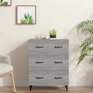 Credenza Grigio Sonoma 69,5x34x90 cm in Legno Multistrato cod mxl 11529