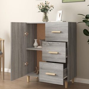 Credenza Grigio Sonoma 69,5x34x90 cm in Legno Multistrato cod mxl 12649