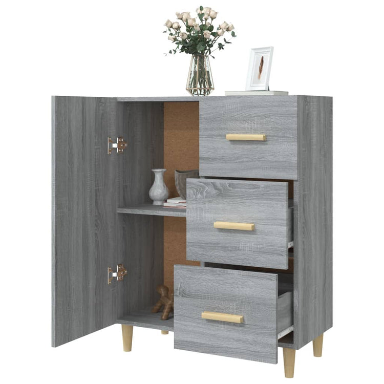 Credenza Grigio Sonoma 69,5x34x90 cm in Legno Multistrato cod mxl 12649