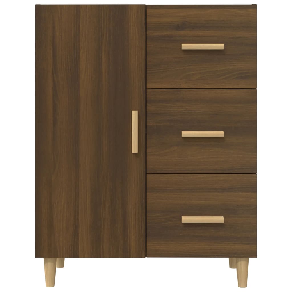 Credenza Rovere Marrone 69,5x34x90 cm in Legno Multistrato 817353