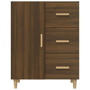 Credenza Rovere Marrone 69,5x34x90 cm in Legno Multistrato 817353