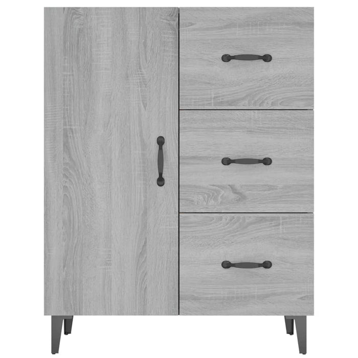 Credenza Grigio Sonoma 69,5x34x90 cm in Legno Multistrato cod mxl 19292