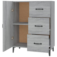 Credenza Grigio Sonoma 69,5x34x90 cm in Legno Multistrato cod mxl 19292