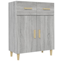 Credenza Grigio Sonoma 69,5x34x89 cm in Legno Multistrato