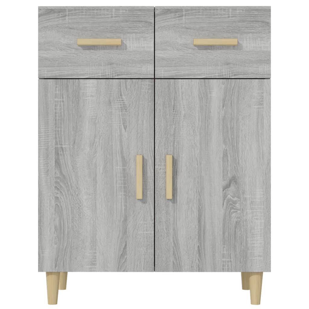 Credenza Grigio Sonoma 69,5x34x89 cm in Legno Multistrato