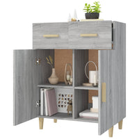 Credenza Grigio Sonoma 69,5x34x89 cm in Legno Multistrato