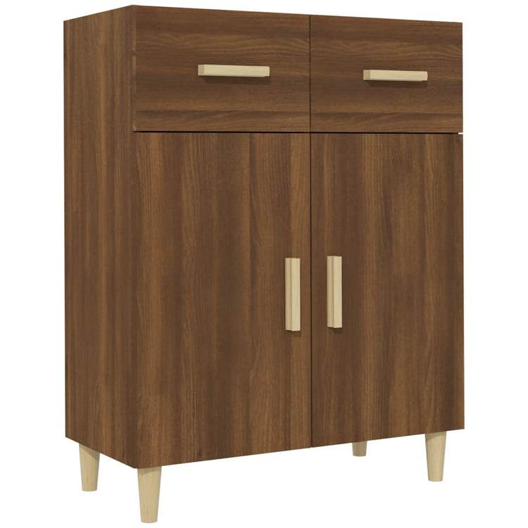 Credenza Rovere Marrone 69,5x34x89 cm in Legno Multistrato