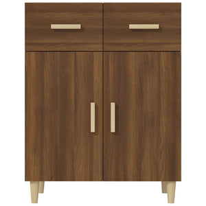 Credenza Rovere Marrone 69,5x34x89 cm in Legno Multistrato