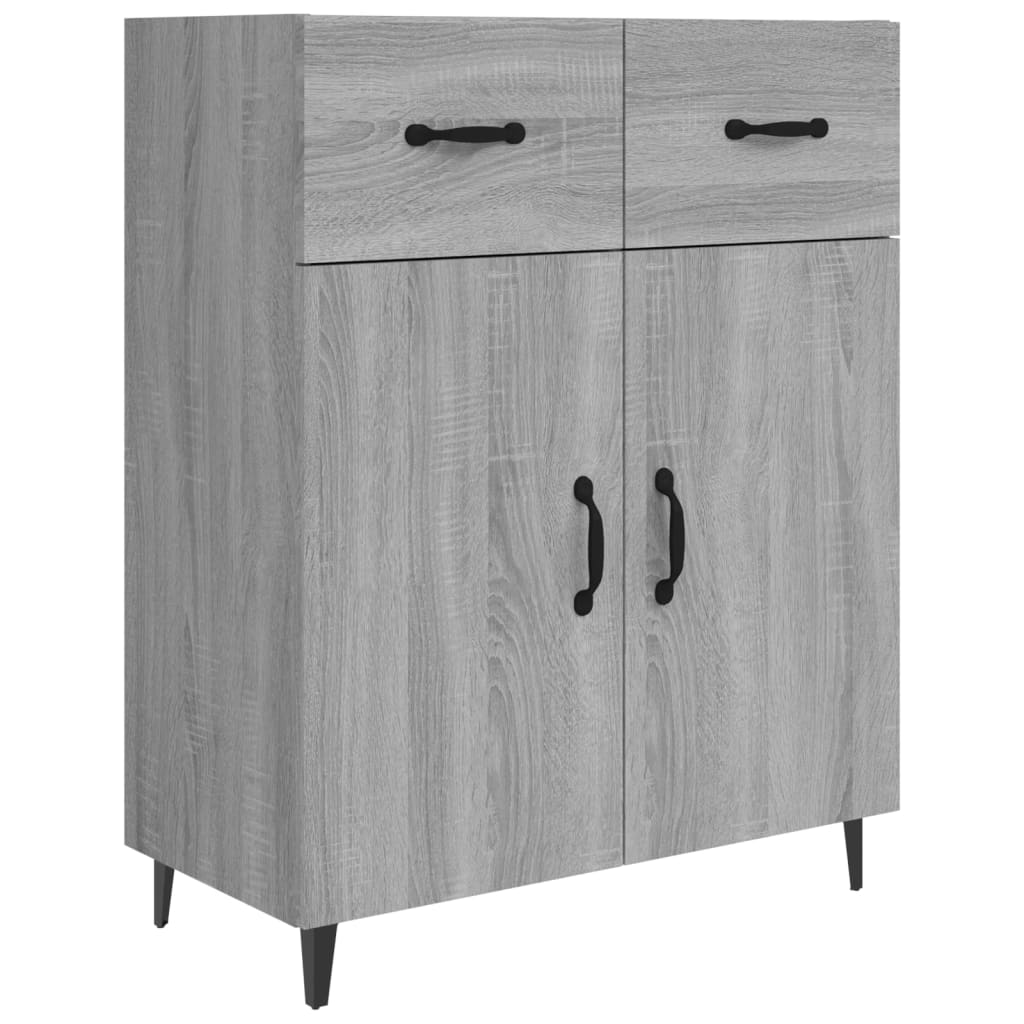 Credenza Grigio Sonoma 69,5x34x90 cm in Legno Multistrato cod mxl 13999