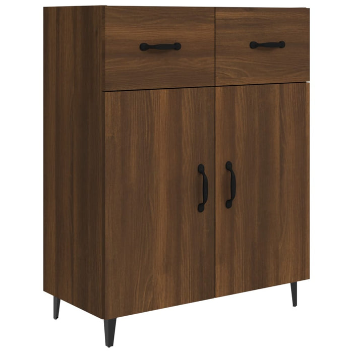 Credenza Rovere Marrone 69,5x34x90 cm in Legno Multistrato 817362