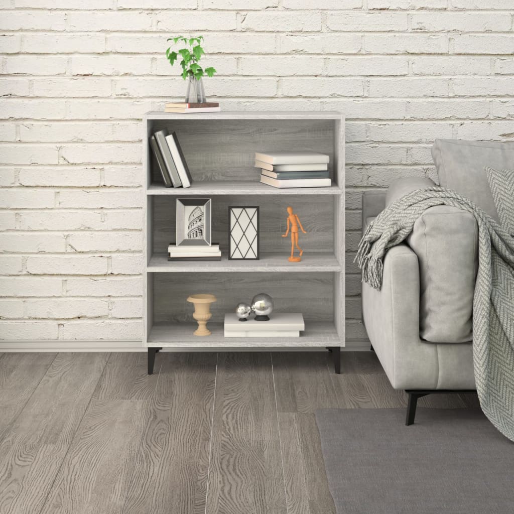 Credenza Grigio Sonoma 69,5x32,5x90 cm in Legno Multistrato