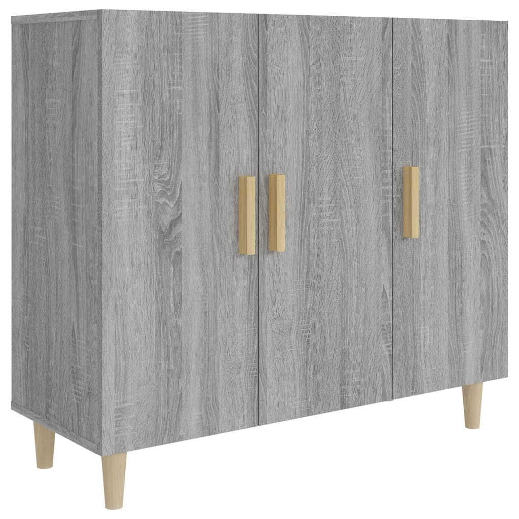 Credenza Grigio Sonoma 90x34x80 cm in Legno Multistrato cod mxl 7653