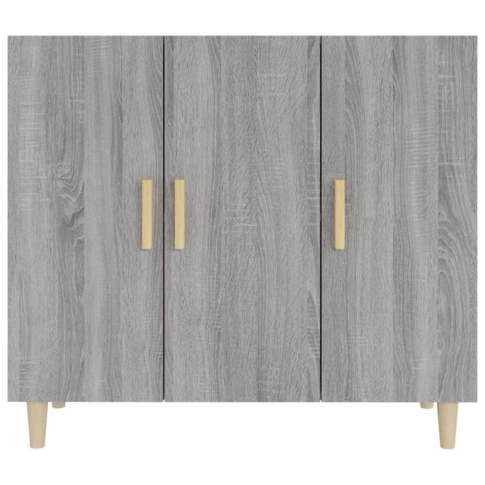 Credenza Grigio Sonoma 90x34x80 cm in Legno Multistrato cod mxl 7653