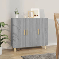 Credenza Grigio Sonoma 90x34x80 cm in Legno Multistrato cod mxl 7653