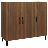 Credenza Rovere Marrone 90x34x80 cm in Legno Multistrato cod mxl 9099