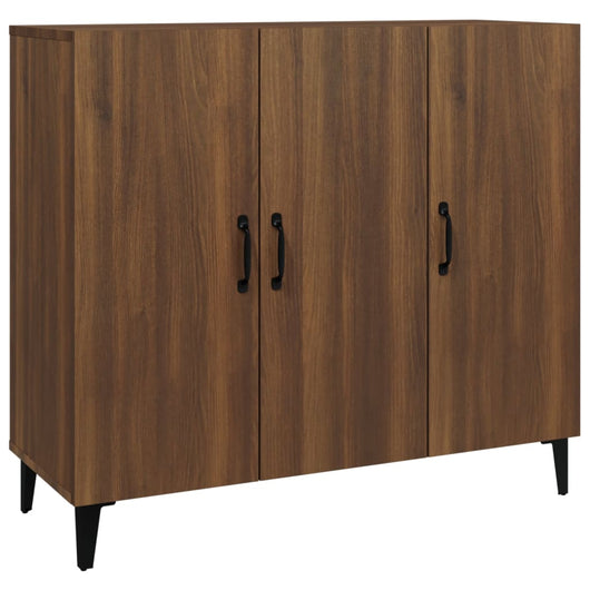 Credenza Rovere Marrone 90x34x80 cm in Legno Multistrato cod mxl 9099