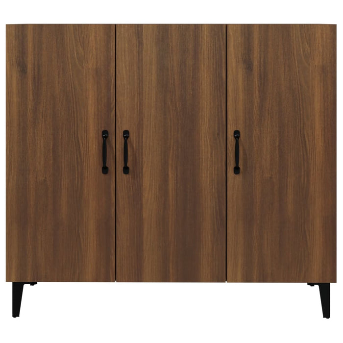 Credenza Rovere Marrone 90x34x80 cm in Legno Multistrato cod mxl 9099