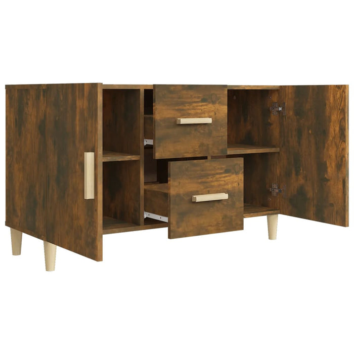 Credenza Rovere Fumo 100x36x60 cm in Legno Multistrato 817465