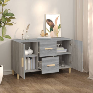 Credenza Grigio Sonoma 100x36x60 cm in Legno Multistrato cod mxl 13394