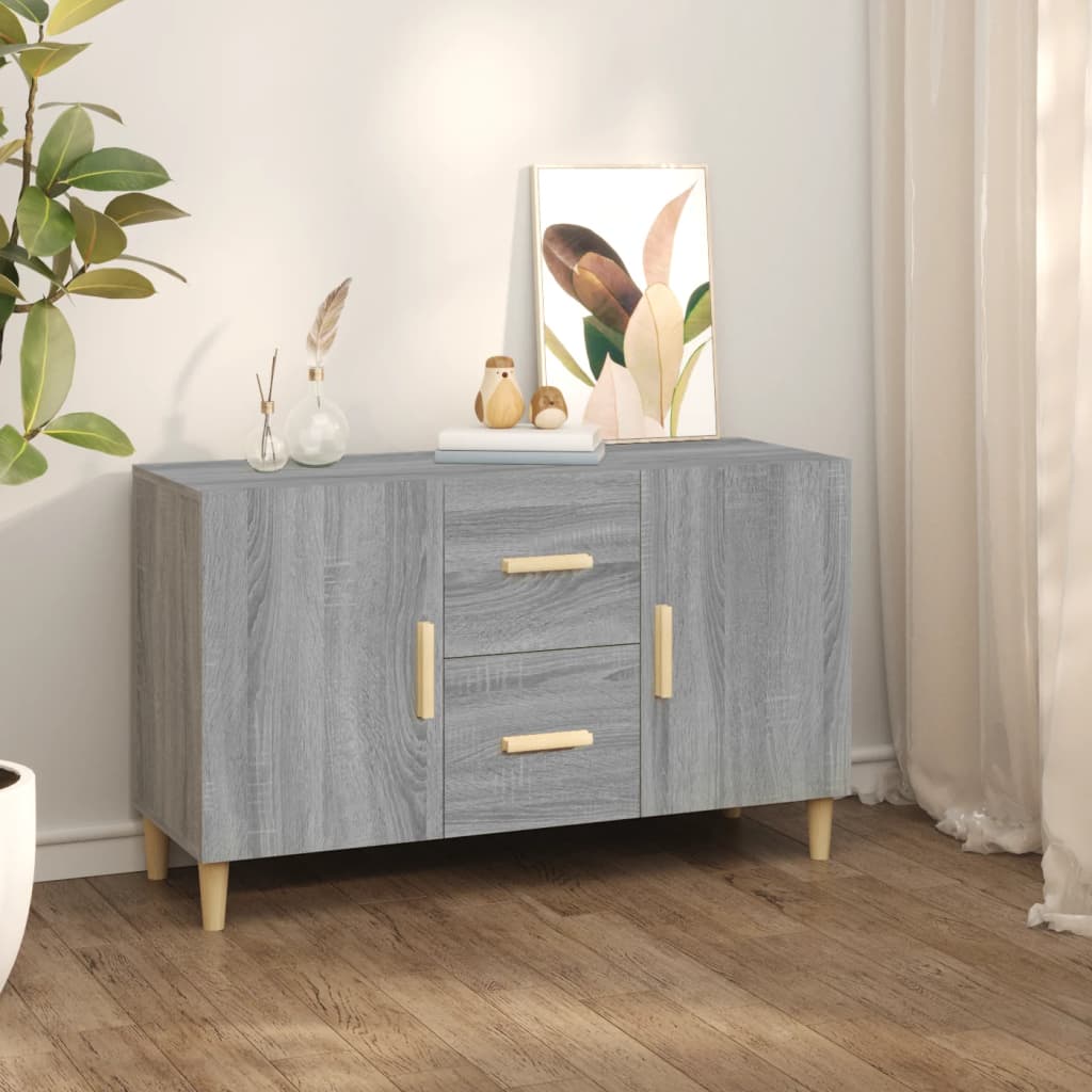 Credenza Grigio Sonoma 100x36x60 cm in Legno Multistrato cod mxl 13394