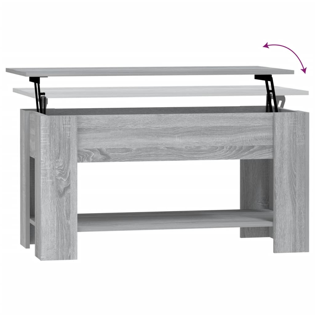 Tavolino da Salotto Grigio Sonoma 101x49x52cm Legno Multistrato cod mxl 9996