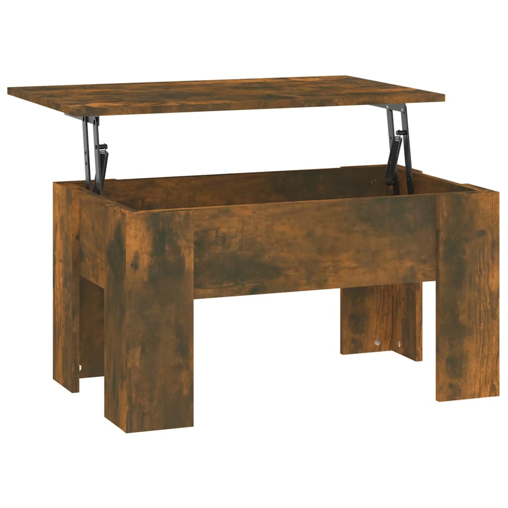 Tavolino da Salotto Rovere Fumo 79x49x41cm in Legno Multistrato 819281