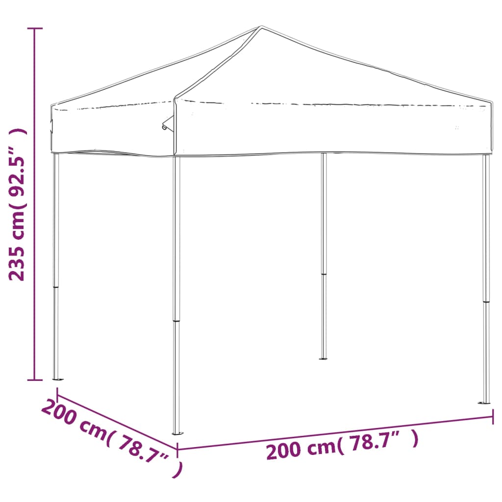 Tenda per Feste Pieghevole Blu 2x2 m 93493