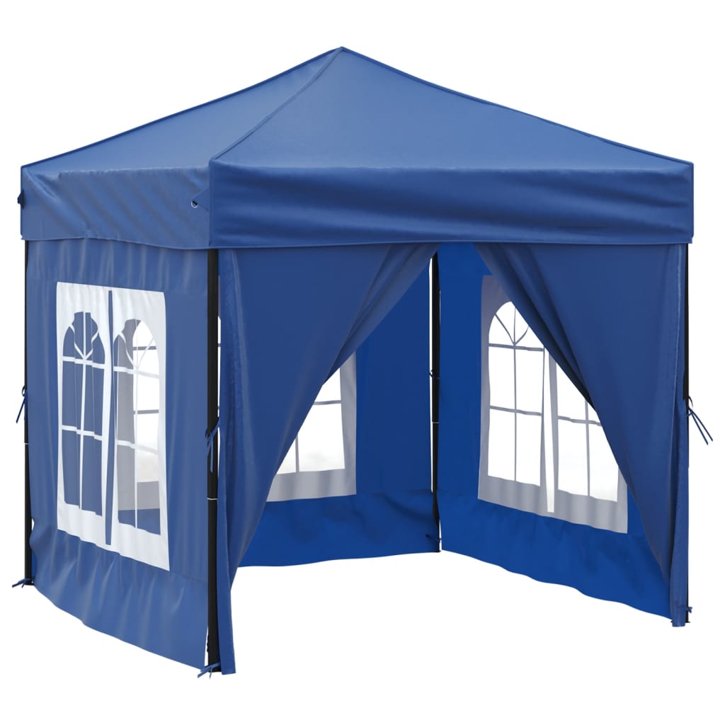 Tenda per Feste Pieghevole con Pareti Laterali Blu 2x2 m cod mxl 66151