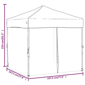 Tenda per Feste Pieghevole con Pareti Laterali Blu 2x2 m cod mxl 66151