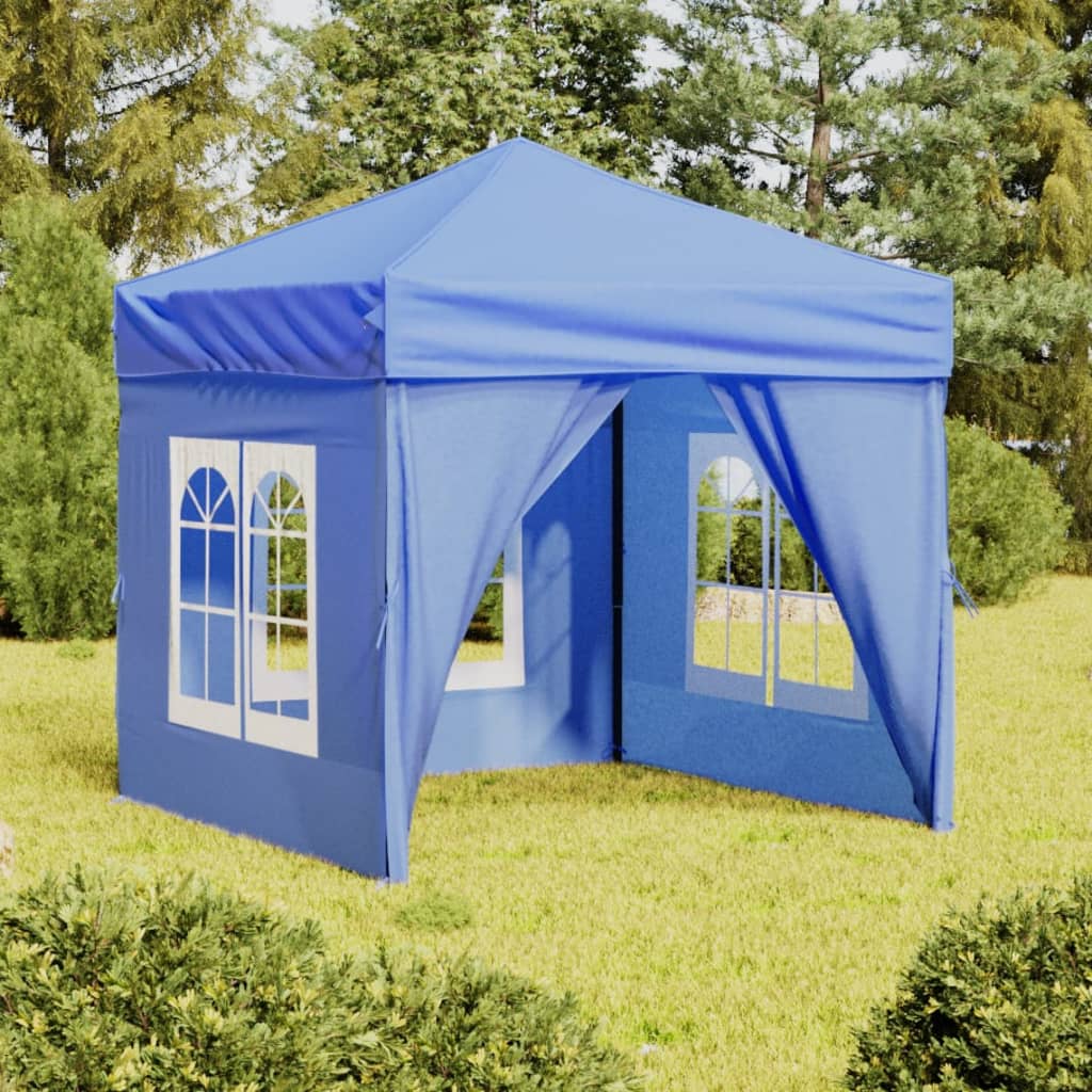 Tenda per Feste Pieghevole con Pareti Laterali Blu 2x2 m cod mxl 66151