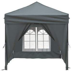 Tenda per Feste Pieghevole con Pareti Laterali Antracite 2x2 m cod mxl 49198