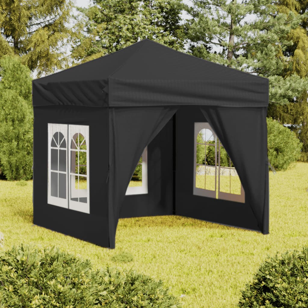 Tenda per Feste Pieghevole con Pareti Laterali Antracite 2x2 m cod mxl 49198