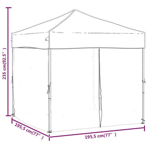 Tenda per Feste Pieghevole con Pareti Laterali Bianco 2x2 m cod mxl 38336