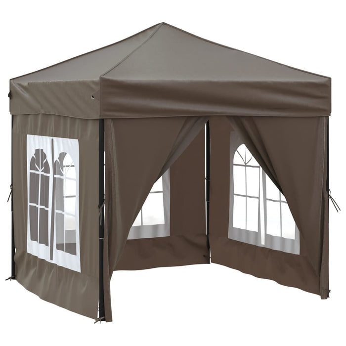 Tenda per Feste Pieghevole con Pareti Laterali Tortora 2x2 m cod mxl 66240