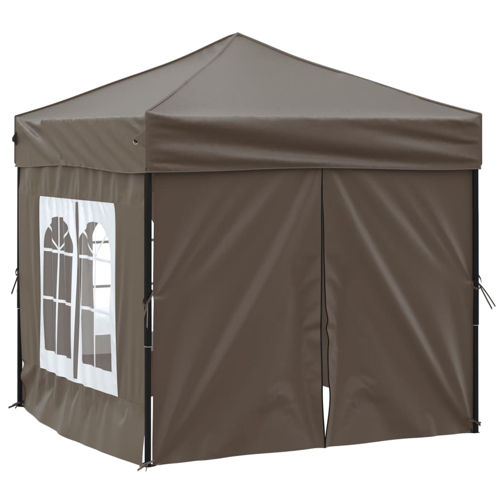 Tenda per Feste Pieghevole con Pareti Laterali Tortora 2x2 m cod mxl 66240